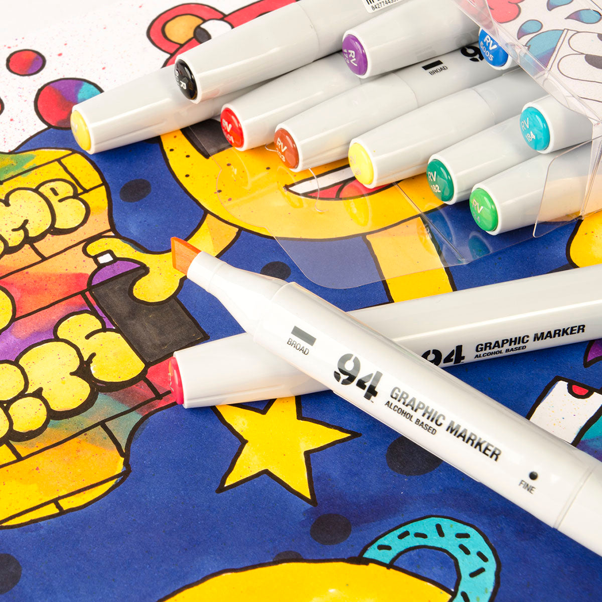 MTN 94 Graphic Marker 24-pack Pastel & Basic Colors