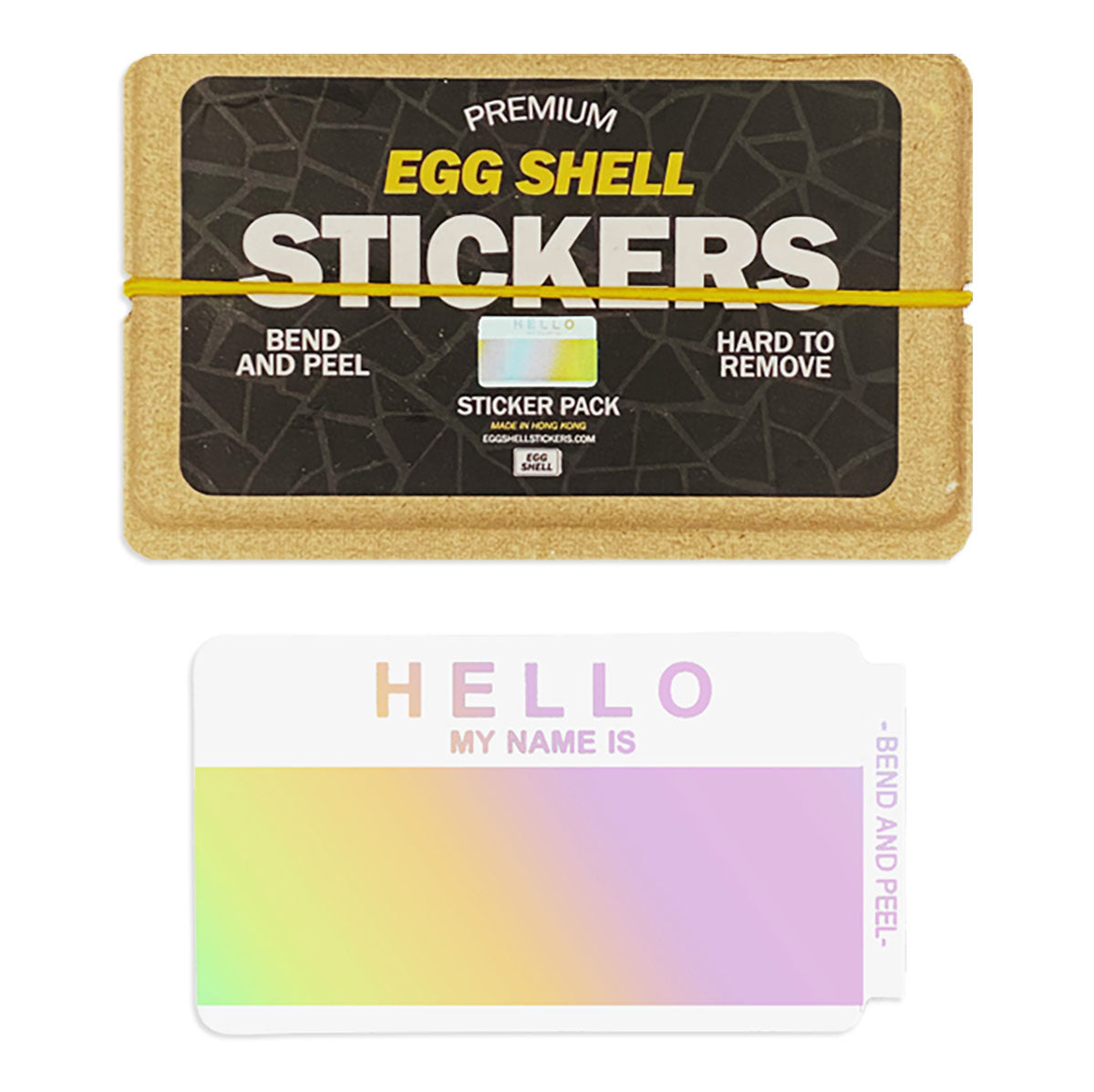 Egg Shell Stickers Hello Hologram 50 pcs