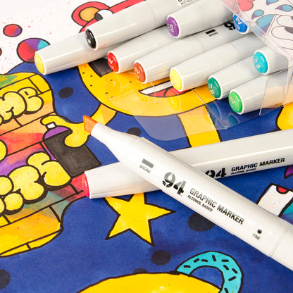 MTN 94 Graphic Marker 24-pack Pastel &amp; Basic Colors
