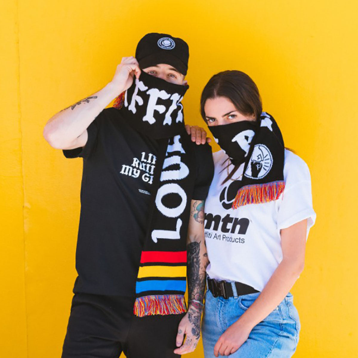 MTN Love Graffiti Hate Racism Scarf