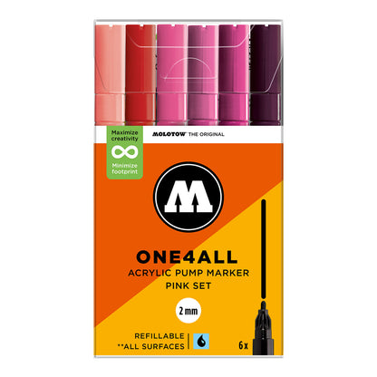 Molotow ONE4ALL 127HS 6set Pink