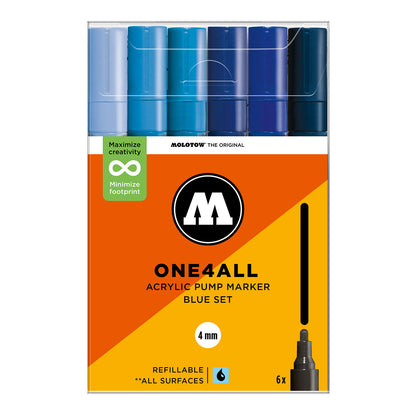 Molotow ONE4ALL 227HS 6set Blue