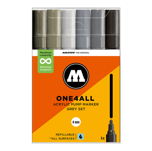 Molotow ONE4ALL 227HS 6set Grey