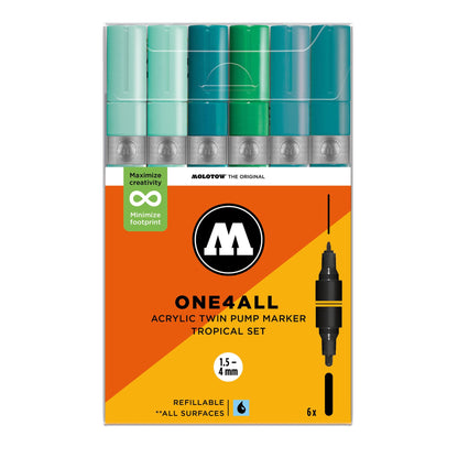 Molotow ONE4ALL Twin Marker 6set Tropical