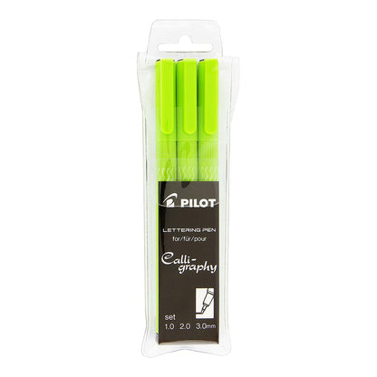 Pilot Lettering Pen, Black 3 Set