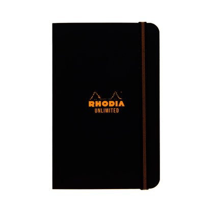 Rhodia Unlimited Pocket Notebook 9 x 14 cm Black, Ruled