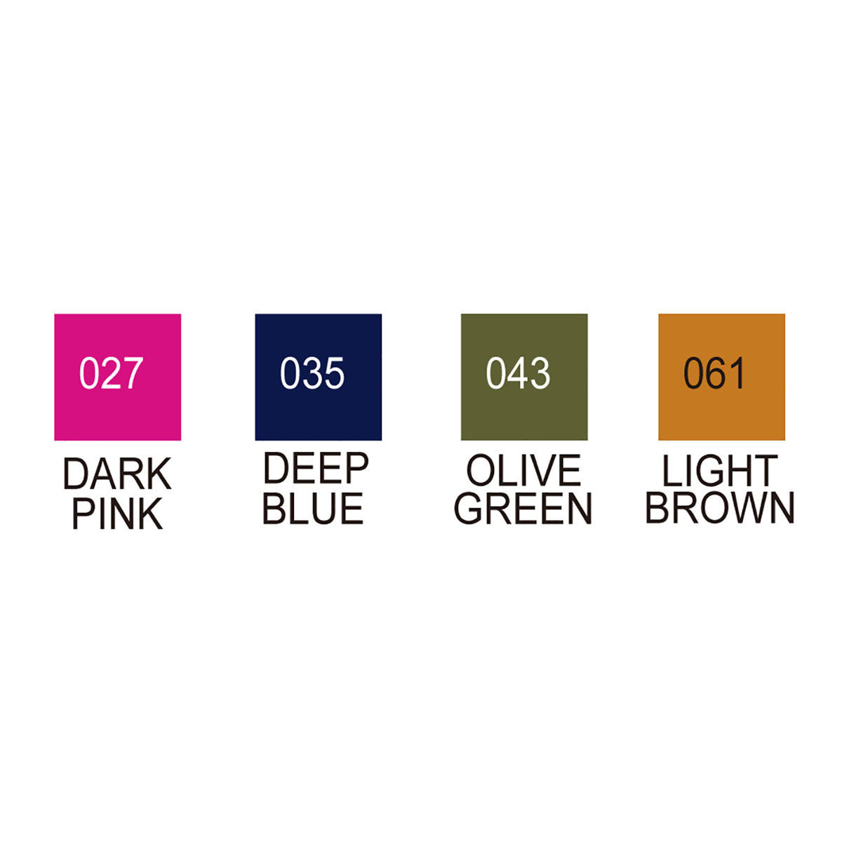 ZIG Kuretake Clean Color Real Brush Pen 4 Set, Deep Colours