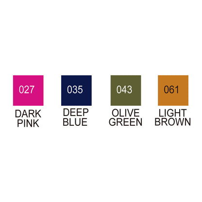 ZIG Kuretake Clean Color Real Brush Pen 4 Set, Deep Colours