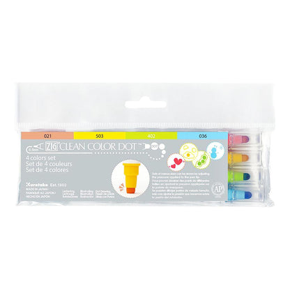 Zig Kuretake Clean Color DOT Pen 4 Set