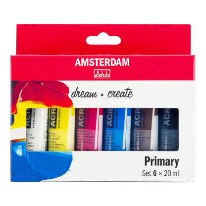 Amsterdam Standard Acrylic Paint 20 ml 6 Set Primary