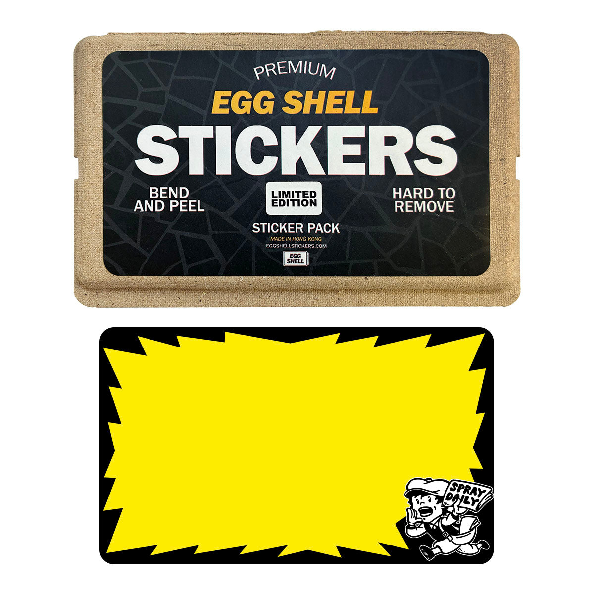Egg Shell Stickers X Spray Daily Breaking News Ltd. Edition 50 pcs