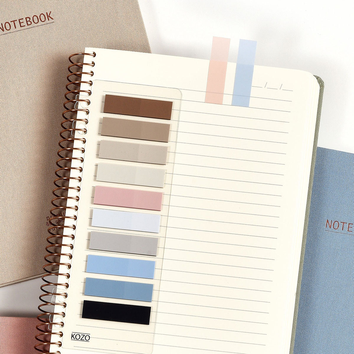 Kozo Index Tabs 12x44 mm 10 Colors Beach