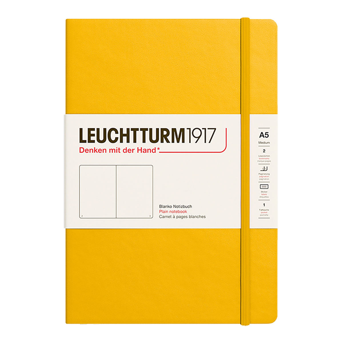 Leuchtturm1917 Notebook A5 Hard Cover, Plain