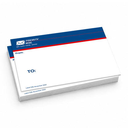 NICE SLAPS Eggshell Sticker Priority Mail Blue, Medium 50pcs
