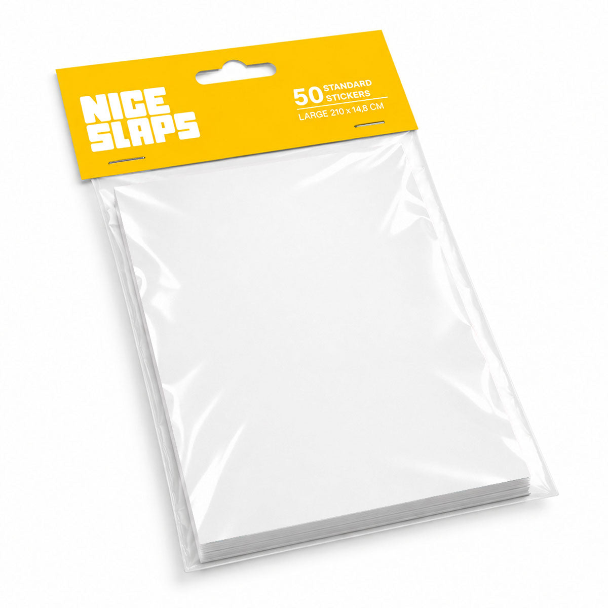 NICE SLAPS Standard Sticker Blanks White, Large 50pcs - image 3