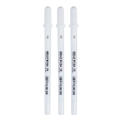 Sakura Gelly Roll 10 Bold 0.5 mm 3 set White Colors