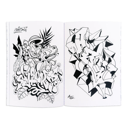 Sketchy Graffiti Coloring Book