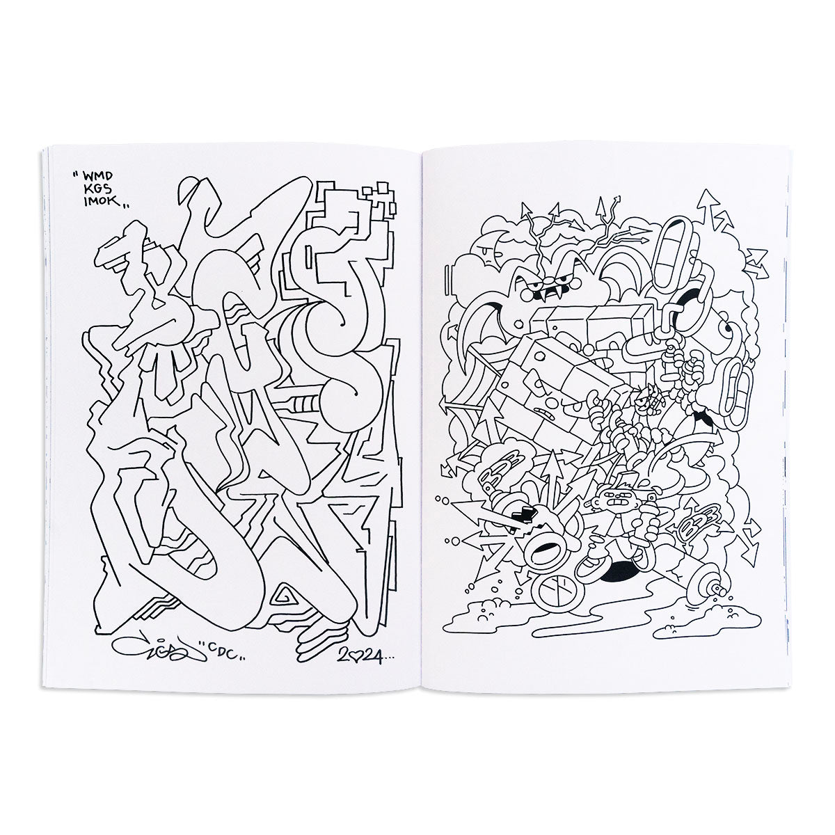 Sketchy Graffiti Coloring Book