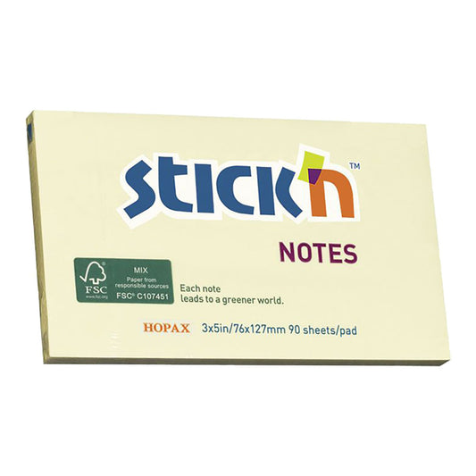 Stick'N Notes 76x127 mm 90 Sheets Yellow