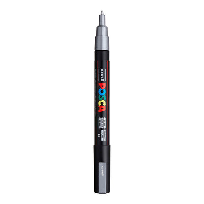 Uni Posca PC-3M Fine 1.3 mm paint marker in Metallic Silver