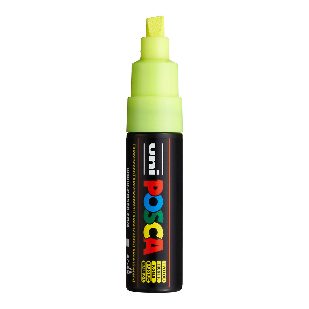Uni Posca PC-8K Broad 8 mm paint marker in Fluorescent Yellow