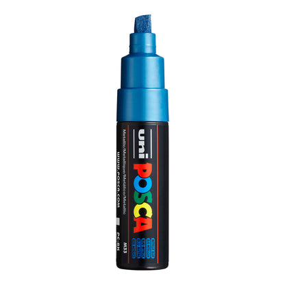 Uni Posca PC-8K Broad 8 mm paint marker in Metallic Blue